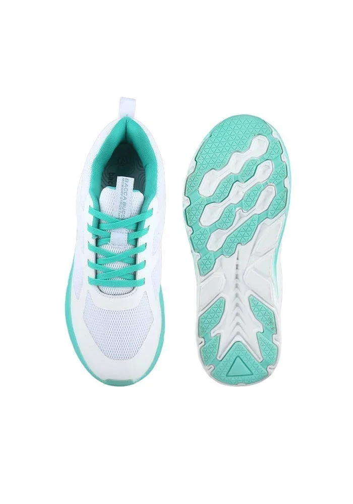 Bacca Bucci White Green Sprint Mystique High-Performance Athletic Sneakers for Women | Best Price UAE